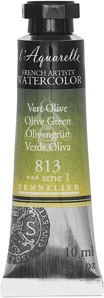 SENNELIER FRENCH ARTIST WATER COLOUR 10 ML SR 1 OLIVE GREEN (813)