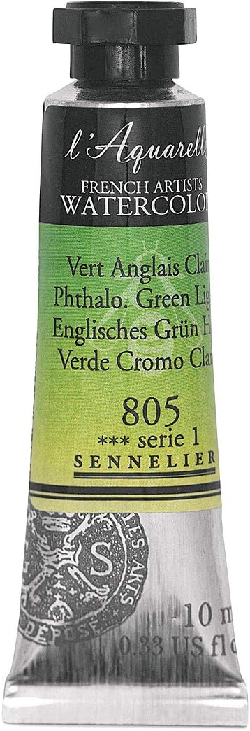 SENNELIER FRENCH ARTIST WATER COLOUR 10 ML SR 1 PHTHALO GREEN LIGHT (805)