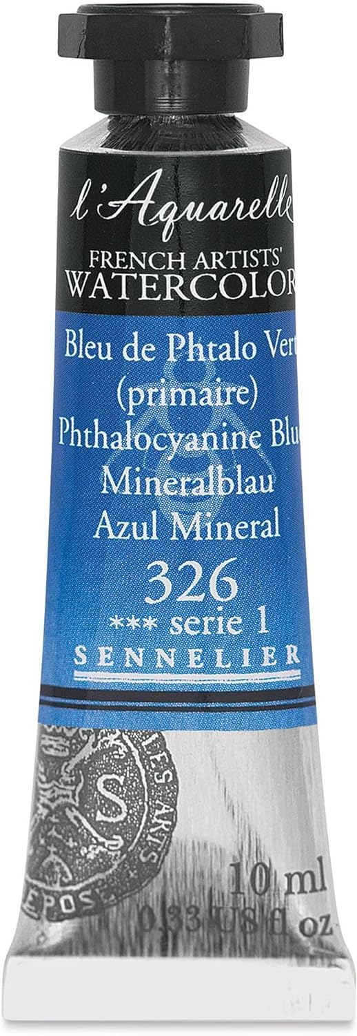 SENNELIER FRENCH ARTIST WATER COLOUR 10 ML SR 1 PHTHALOCYANINE BLUE (326)