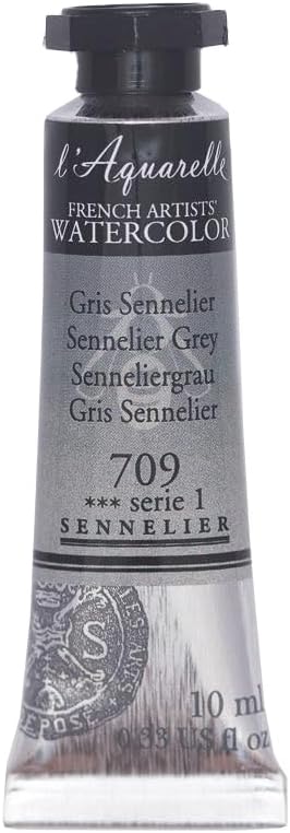 SENNELIER FRENCH ARTIST WATER COLOUR 10 ML SR 1 SENNELIER GREY (709)