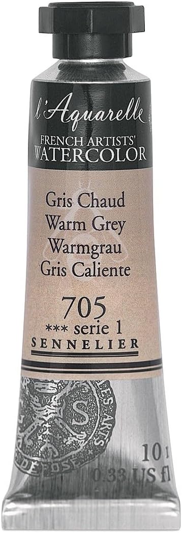 SENNELIER FRENCH ARTIST WATER COLOUR 10 ML SR 1 WARM GREY (705)