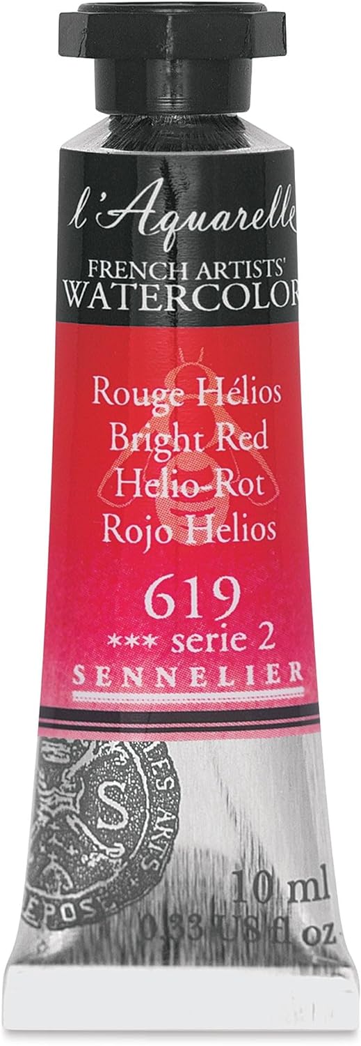 SENNELIER FRENCH ARTIST WATER COLOUR 10 ML SR 2 BRIGHT RED (619)