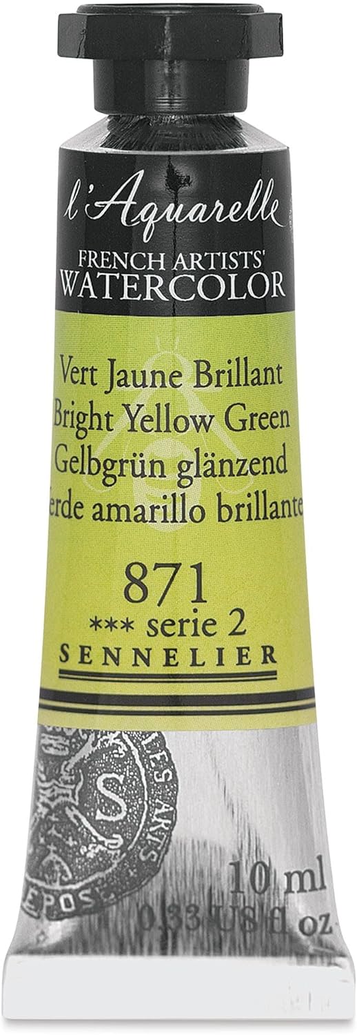 SENNELIER FRENCH ARTIST WATER COLOUR 10 ML SR 2 BRIGHT YELLOW GREEN (871)