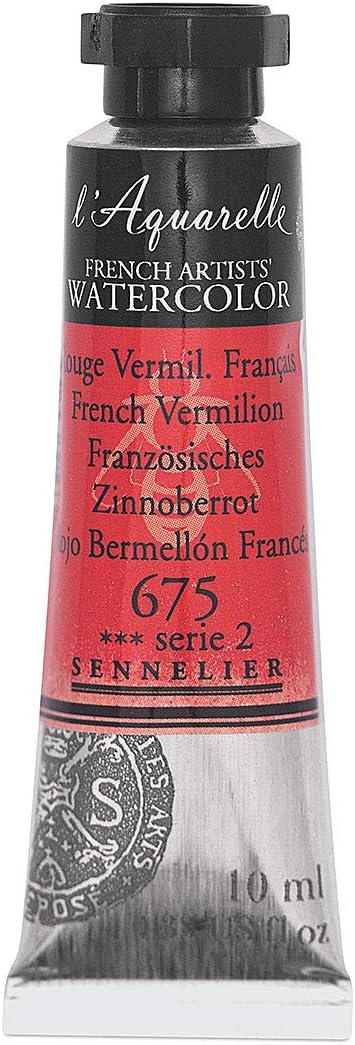 SENNELIER FRENCH ARTIST WATER COLOUR 10 ML SR 2 FRENCH VERMILION (675)