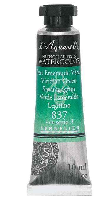 SENNELIER FRENCH ARTIST WATER COLOUR 10 ML SR 3 VIRIDIAN GREEN (837)