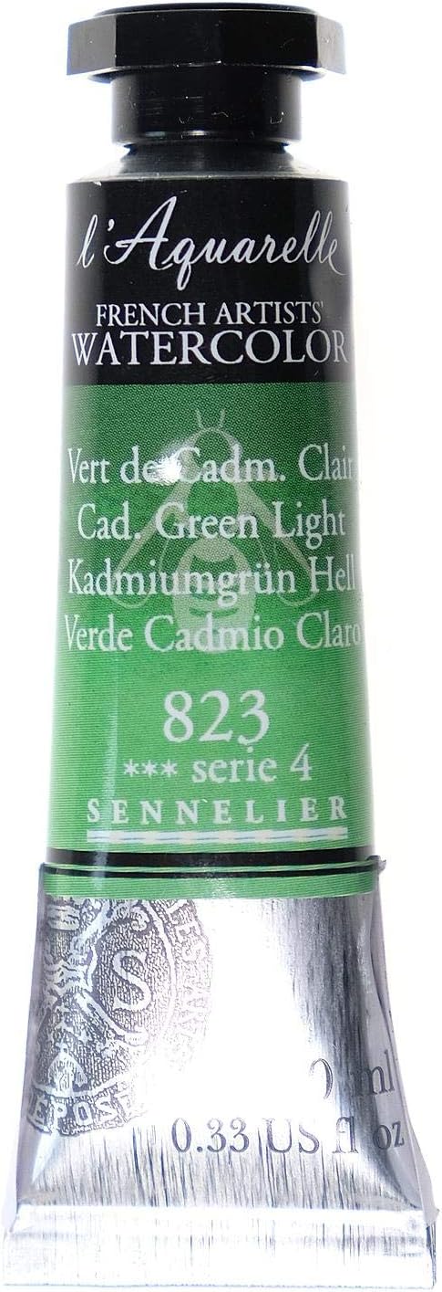 SENNELIER FRENCH ARTIST WATER COLOUR 10 ML SR 4 CADMIUM GREEN LIGHT (823)