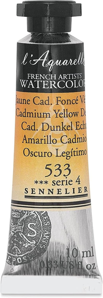 SENNELIER FRENCH ARTIST WATER COLOUR 10 ML SR 4 CADMIUM YELLOW DEEP (533)