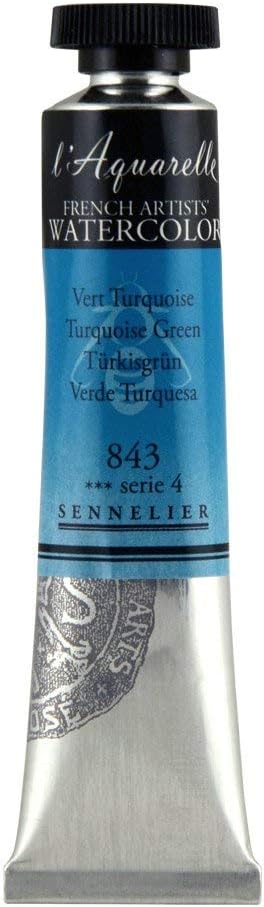 SENNELIER FRENCH ARTIST WATER COLOUR 10 ML SR 4 TURQUOISE GREEN (843)