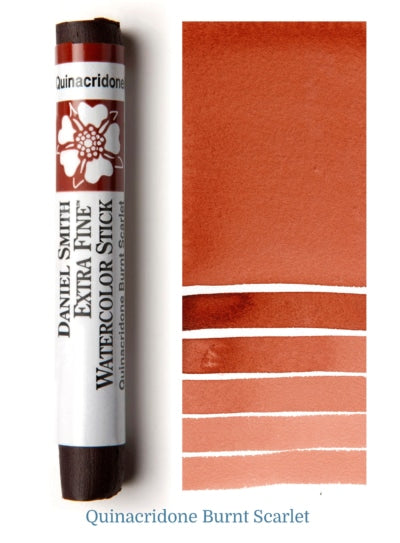 DANIEL SMITH EXTRA FINE WATER COLOUR STICK 12 ML QUINACRIDONE BURNT SCARLET (PR 206)