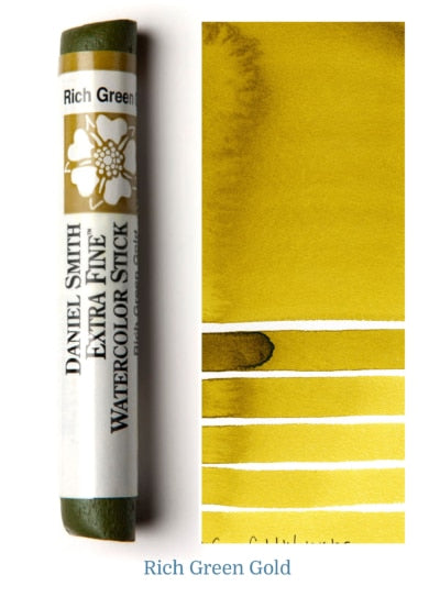 DANIEL SMITH EXTRA FINE WATER COLOUR STICK 12 ML RICH GREEN GOLD (PY 129)