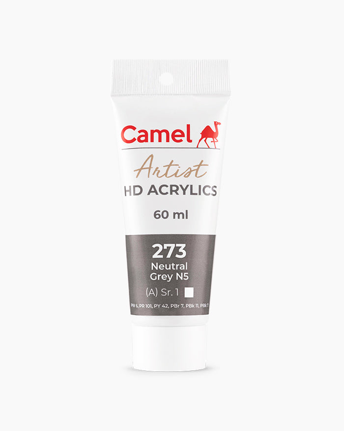 CAMEL ARTIST HD ACRYLIC COLOUR 60 ML SR 1 NEUTRAL GREY N5 (2719273)