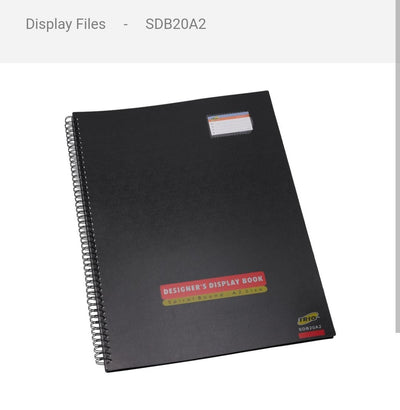 TRIO DISPLAY BOOK SPIRAL BOUND SIZE A2 - 20 SLEEVES (SDB20A2)