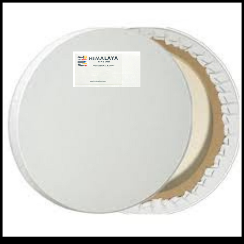 HIMALAYA STRETCHED CANVAS CIRCLE 18"