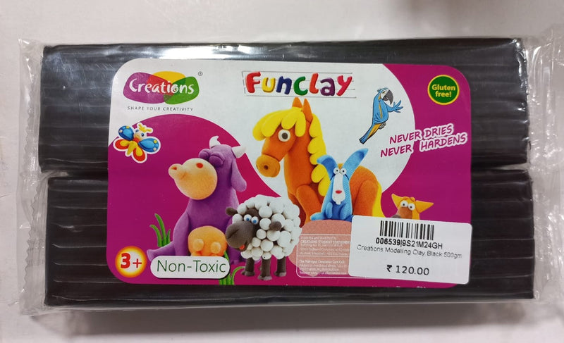 CREATIONS MODELLING CLAY BLACK 500 GRAM