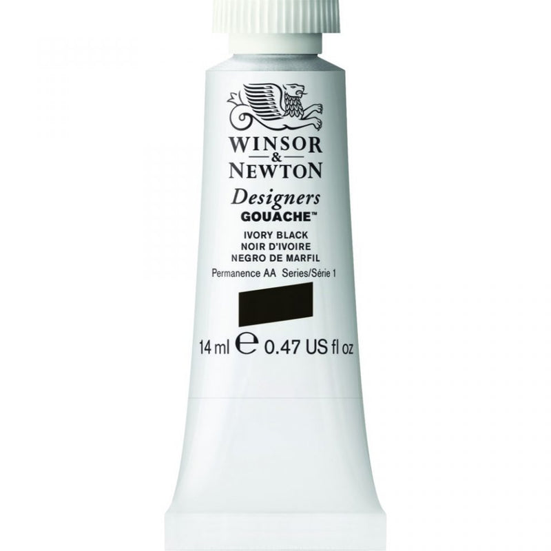 WINSOR & NEWTON DESIGNER GOUACHE 14 ML IVORY BLACK (605331)