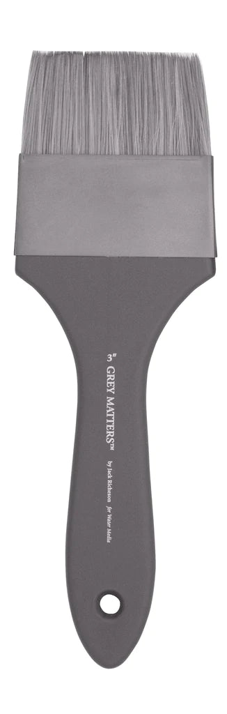 GREY MATTERS WATER COLOUR SYNTHETIC HAIR BRUSH FLAT SR 9832 NO 3"