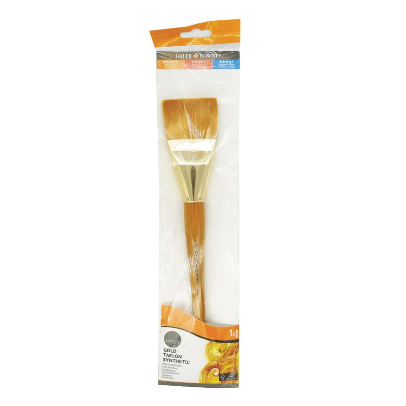 DALER & ROWNEY SIMPLY GOLD TAKLON BRUSH NO 2"