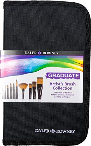 DALER & ROWNEY GRADUATE BRUSH ZIP CASE SET OF 10