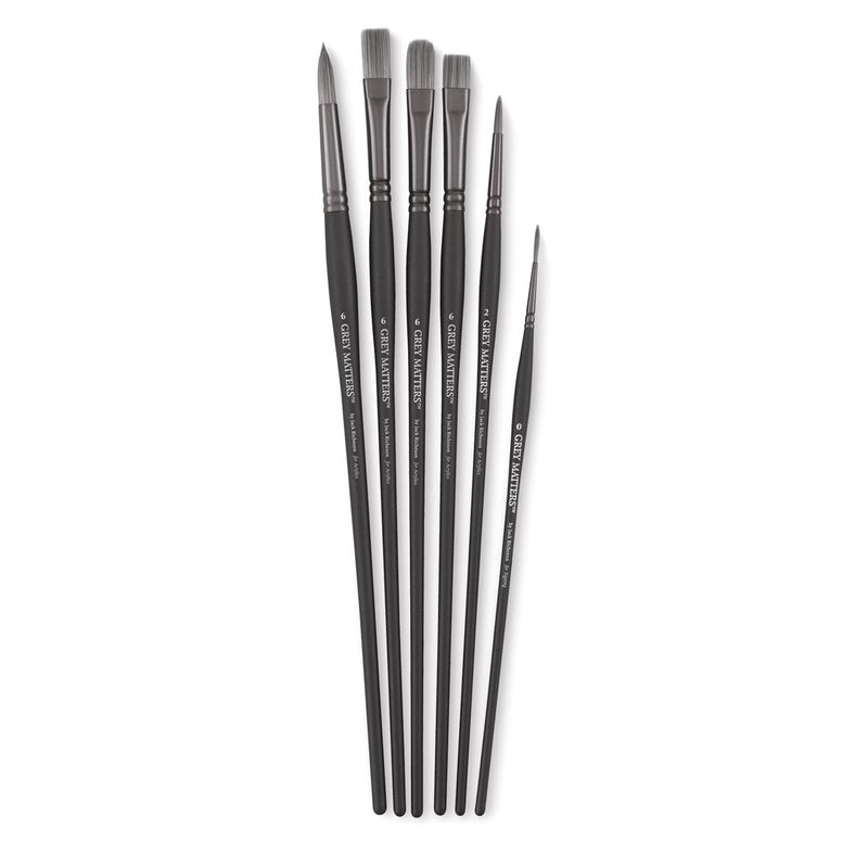 GREY MATTERS ACRYLIC BRUSH SET OF 6